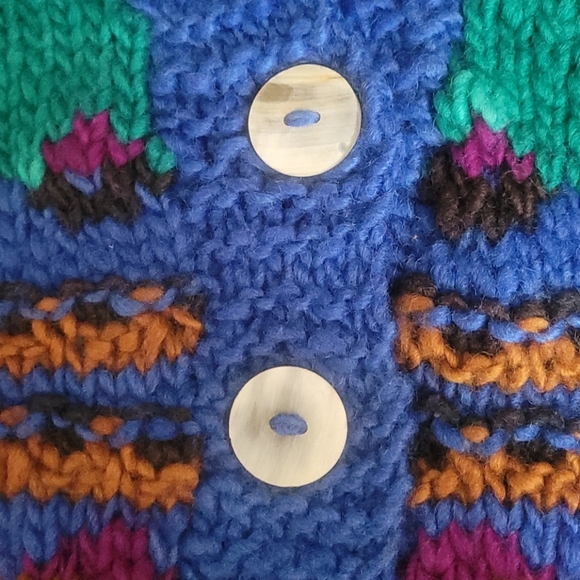 Vintage 80s Cap Sleeve Sweater Vest M-L - Picture 6 of 8